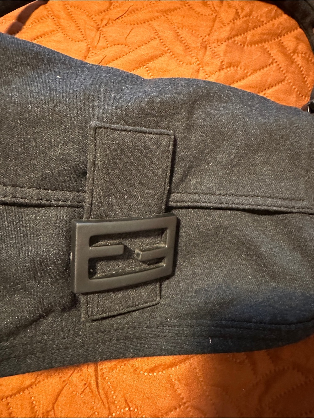 Vintage Fendi Baguette Shoulder Bag Dark Gray - Picture 3 of 10